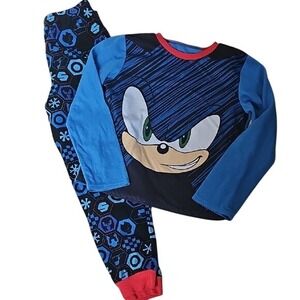 Sonic The Hedgehog Size Large 10/12 Fleece 2 Piece Long Sleeve and Pant Set